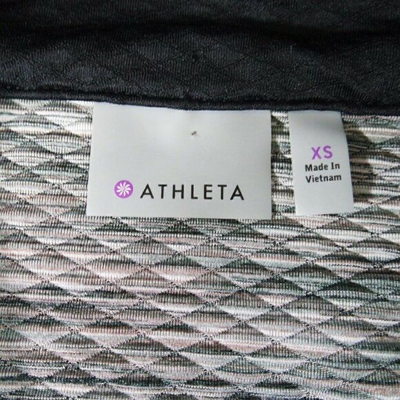 Athleta 1/2 Zip Womens Size XS Gray Black Mock Neck Sport Sweater Pullover Top - Picture 10 of 12